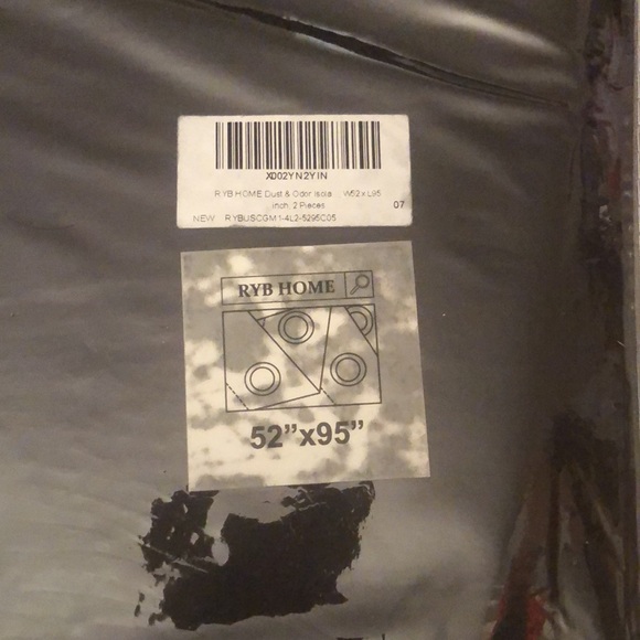 RYB HOME Dust & Odor Isolated Curtains for Living Room, Anti Dust Full Light - Picture 2 of 3